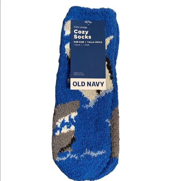 Old Navy Other - Old Navy Kids Fuzzy Cozy Shark Socks Unisex NWT